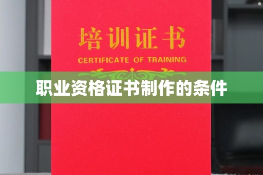 南华职业资格证书制作的条件